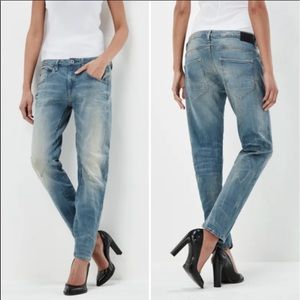 G Star ARC 3D Low Boyfriend Jeans In Light Aged Size 25 x 28